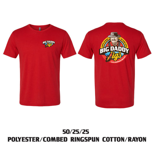 Red Short Sleeve Triblend Big Daddy Jigs T-Shirt