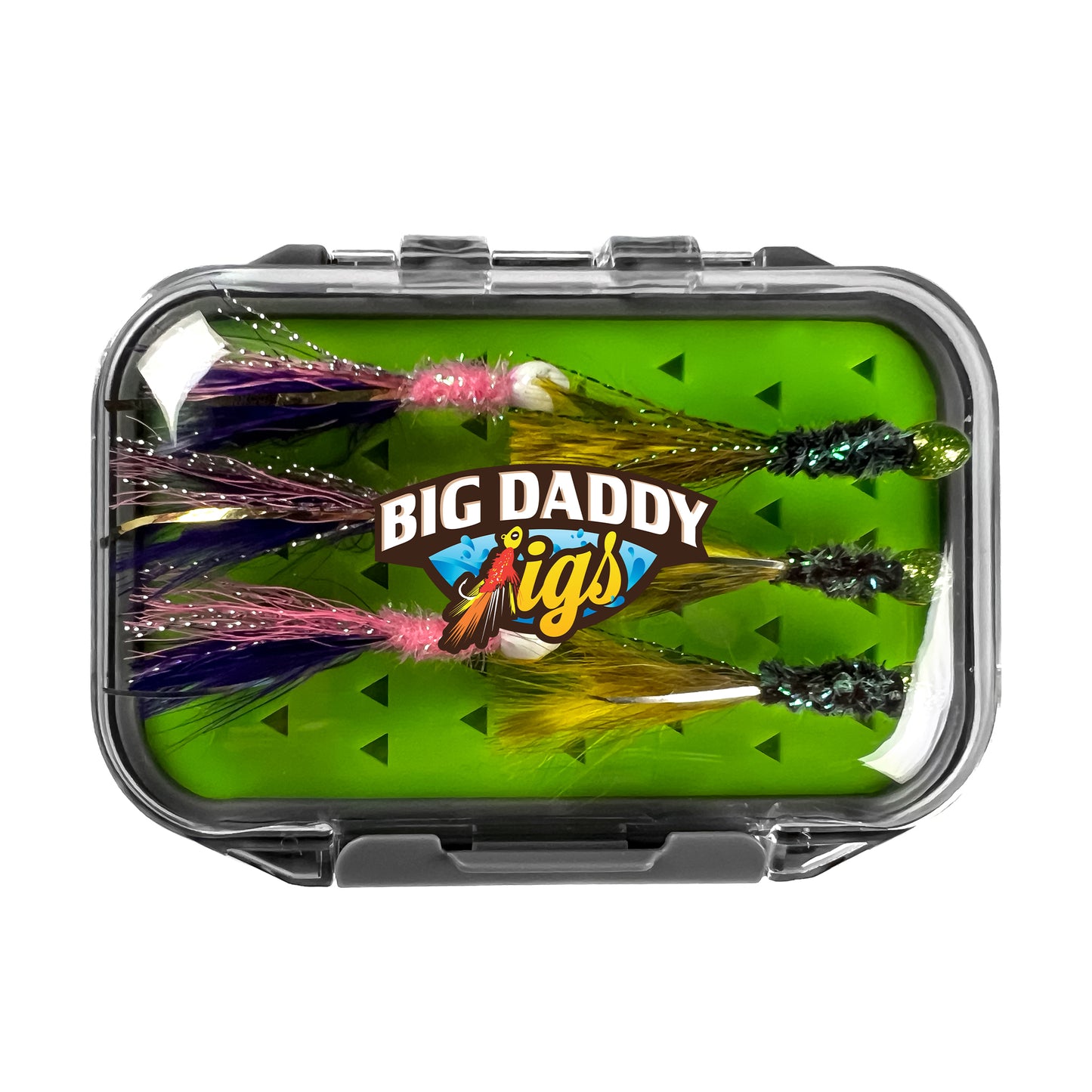 Big Daddy Jigs Pocket Fishing Jig Box /w 15 Hand Tied Jigs